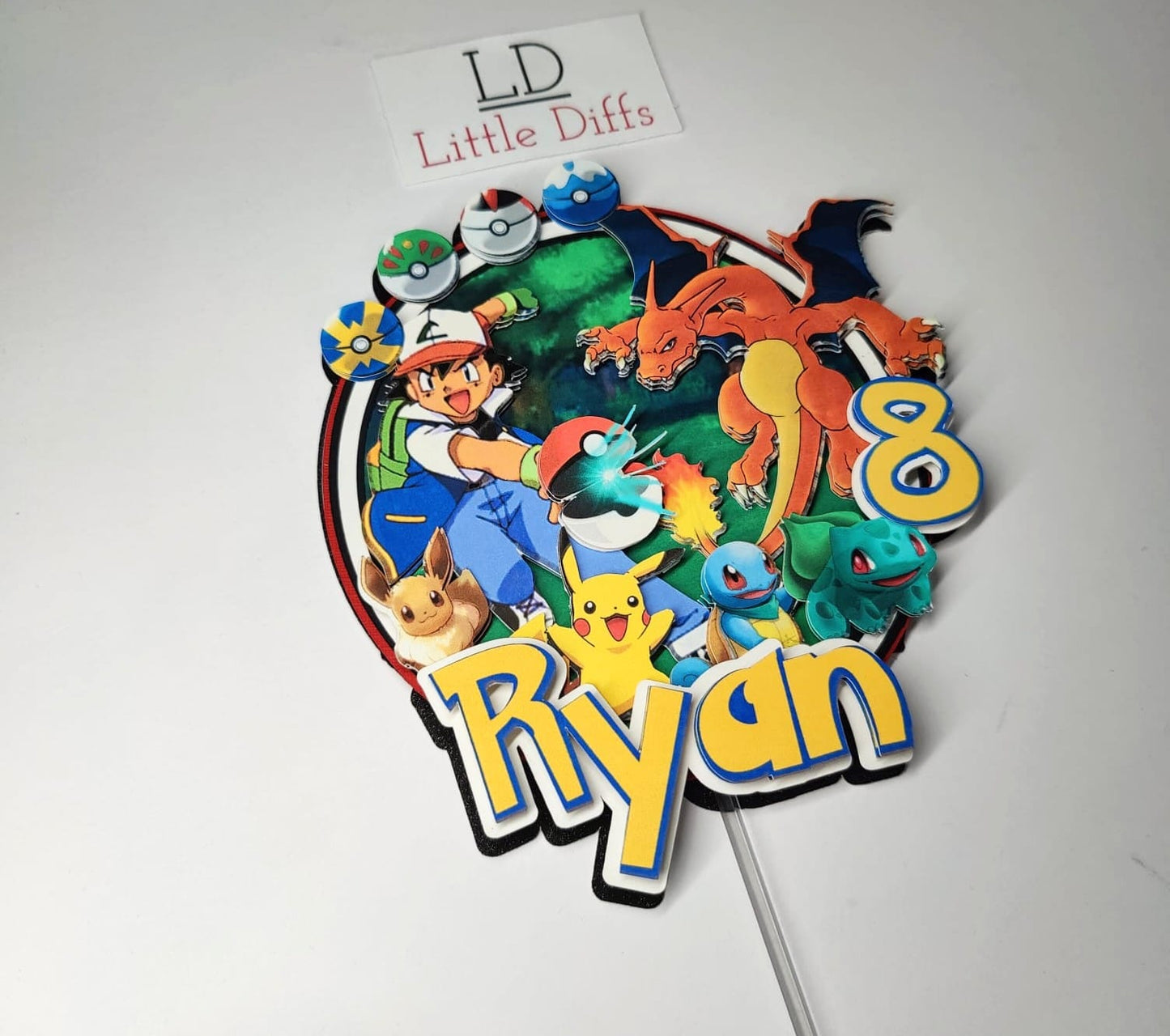 Pokemon inspired Cake Topper