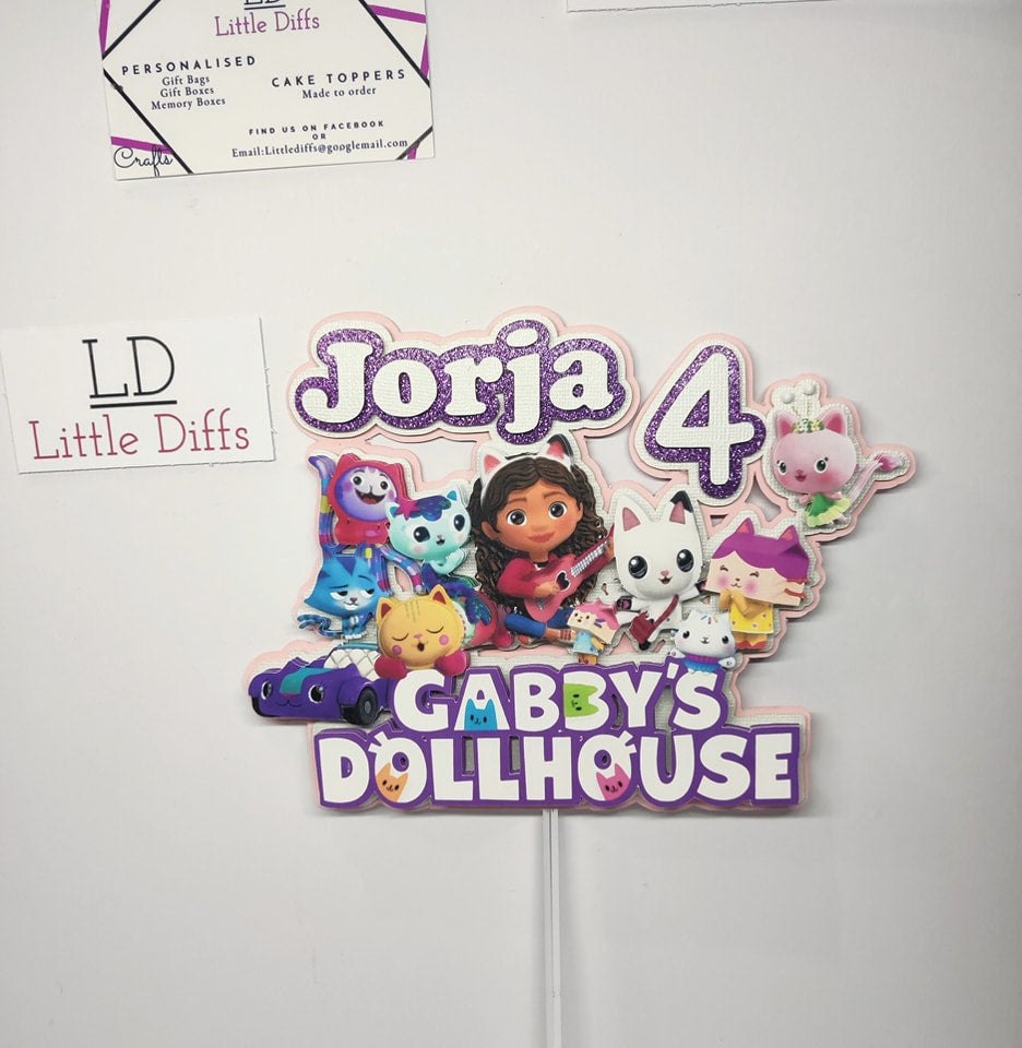 Gabbys Dollhouse Inspired Cake Topper