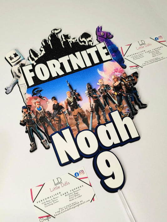 Fortnite Inspired Cake Topper