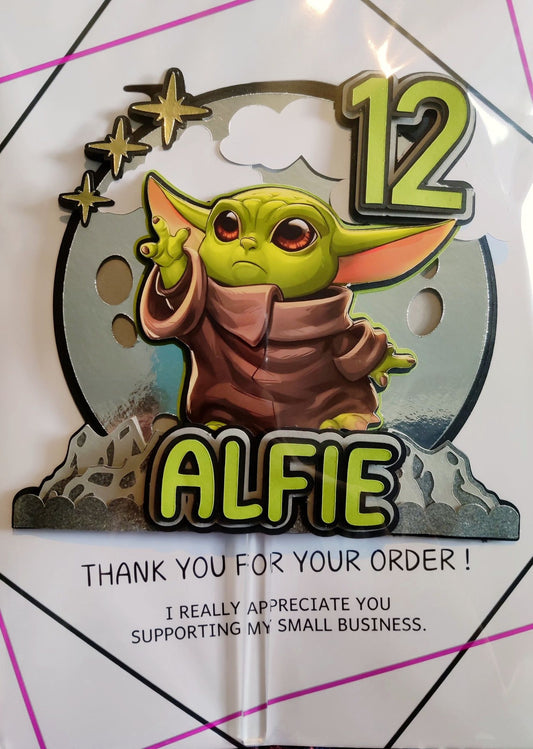 Yoda Inspired Cake Topper