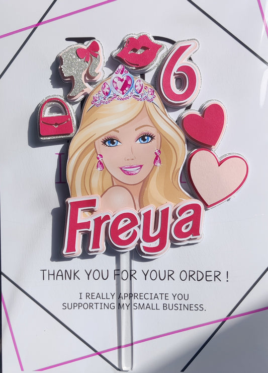Barbie Inspired Cake Topper